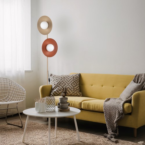 SLATE MIX GLASS Lampa podłogowa 2XG9 16138 TK Lighting Mix Biały