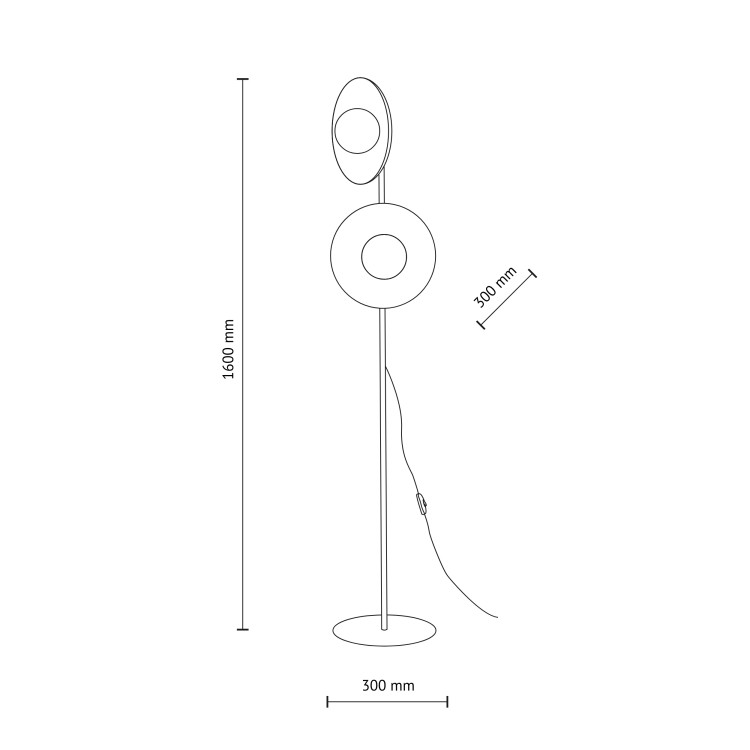 SLATE MIX GLASS Lampa podłogowa 2XG9 16138 TK Lighting Mix Biały