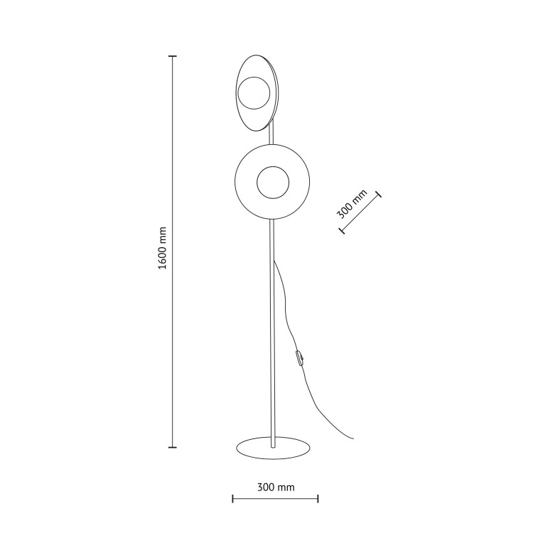SLATE MIX GLASS Lampa podłogowa 2XG9 16139 TK Lighting Zielony Biały