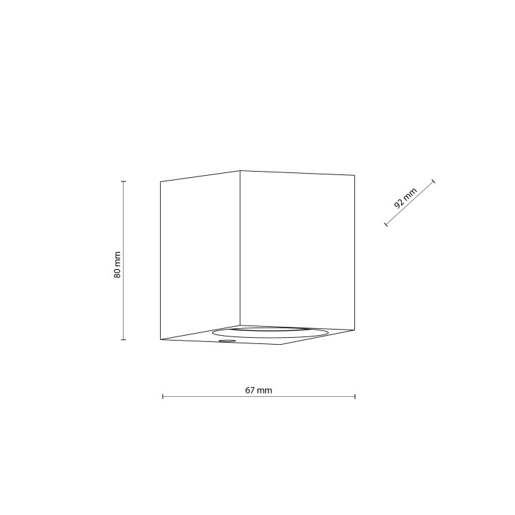 AXIS GRAY Kinkiet ogrodowy 1XGU10 10969 TK Lighting Szary Transparentny
