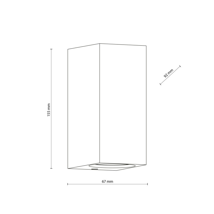 AXIS GRAY Kinkiet ogrodowy 2XGU10 10970 TK Lighting Szary Transparentny