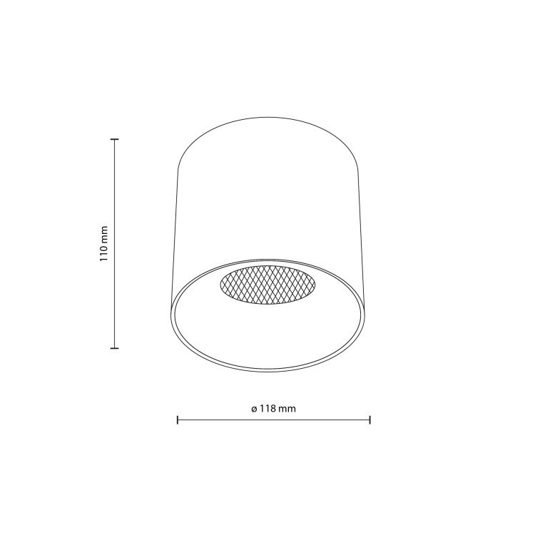 BLAZE WHITE 30W 18144 TK Lighting Biały Biały, Czarny