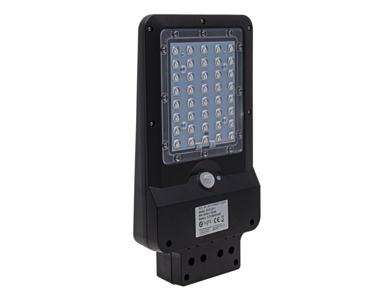 Lampa uliczna parkingowa solarna z czujnikiem ruchu i zmierzchu SOLAR LED STREET 8W Eko-Light Milagro EKO2011 850lm parkowa z akumulatorem 4000K IP65 barwa neutralna