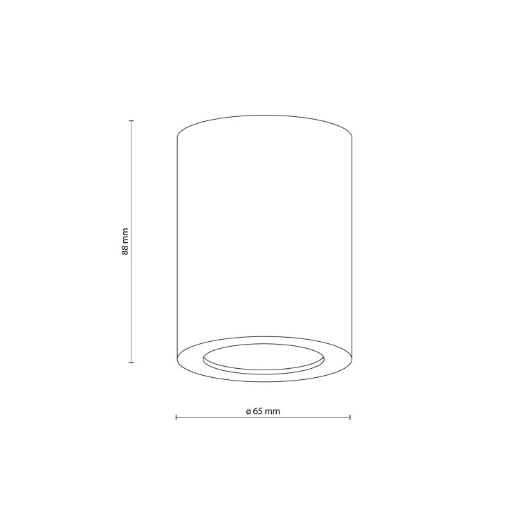 LIGNO BLACK GU10 10933 TK Lighting Czarny Transparentny