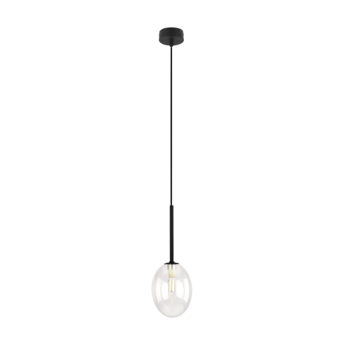 PEARL TRANSPAREMT Lampa wisząca 1XG9 10835 TK Lighting Czarny Transparentny