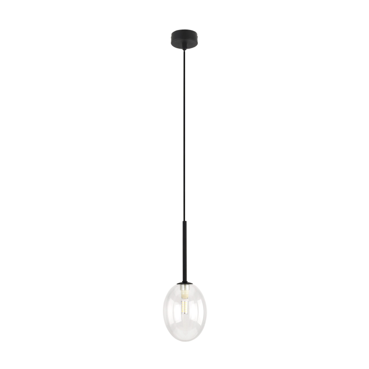 PEARL TRANSPAREMT Lampa wisząca 1XG9 10835 TK Lighting Czarny Transparentny