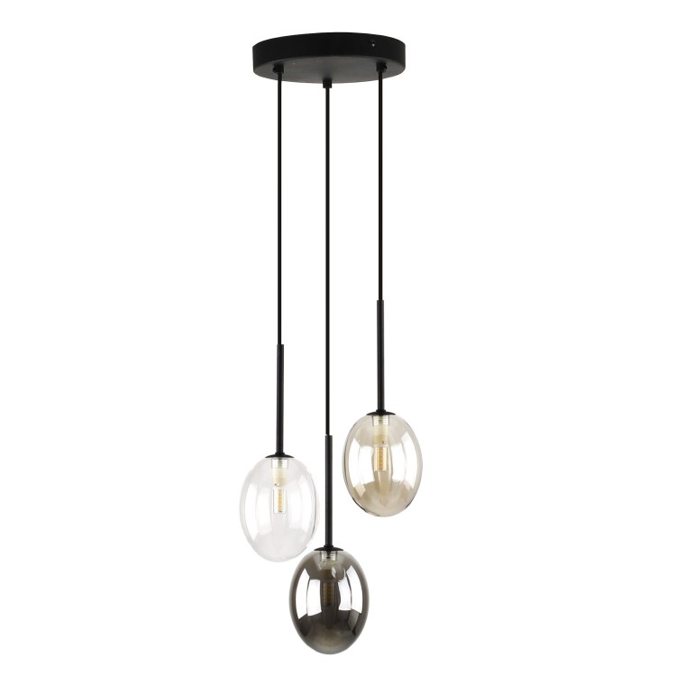 PEARL MIX Lampa wisząca 3XG9 10843 TK Lighting Czarny Multikolor