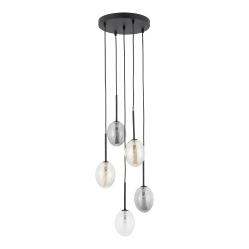 PEARL MIX Lampa wisząca 5XG9 10844 TK Lighting Czarny Multikolor