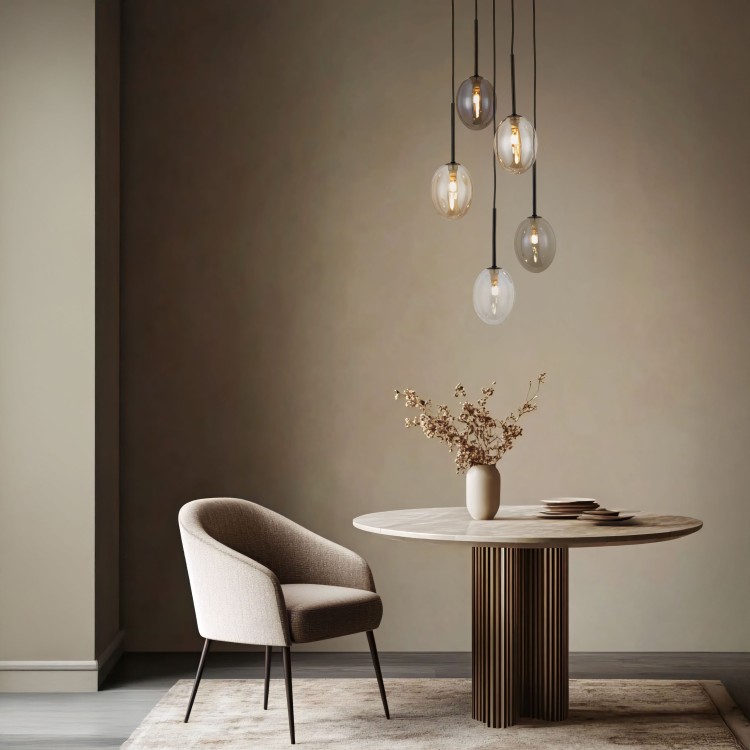 PEARL MIX Lampa wisząca 5XG9 10844 TK Lighting Czarny Multikolor