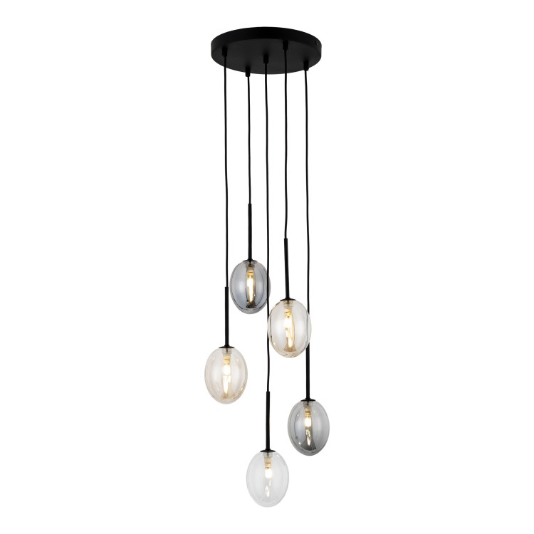 PEARL MIX Lampa wisząca 5XG9 10844 TK Lighting Czarny Multikolor
