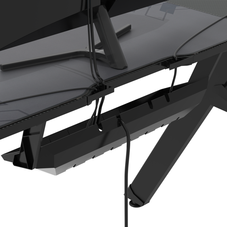 Biurko gamingowe SNAKE 1.4 EKGS8113 GAMSET dla dziecka i dorosłego do grania pracy szkoły lekcji ergonomia ergonomiczne szerokie Podświetlane z podświetleniem LED stół gamingowy