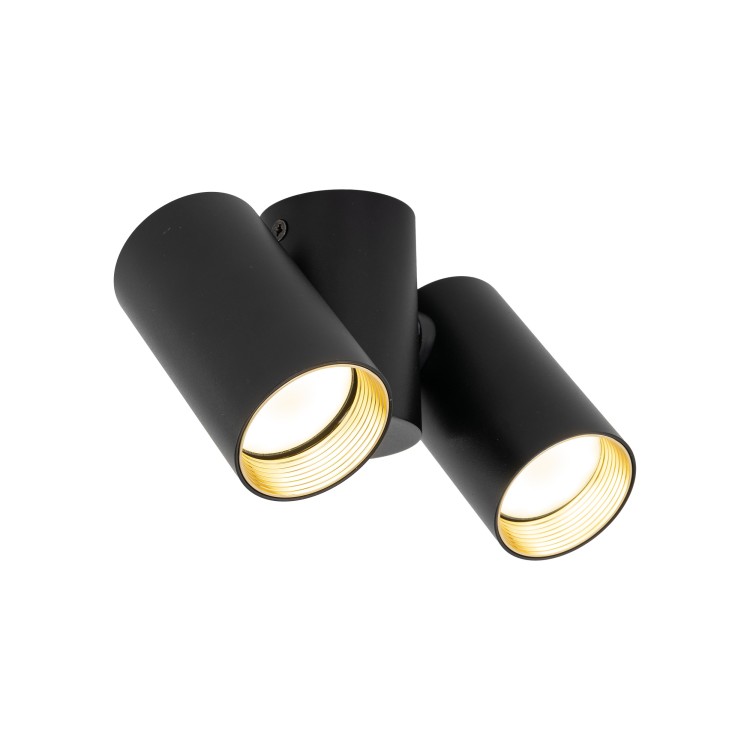 AMIS BLACK Downlight 2XGU10 10974 TK Lighting Czarny Złoty, Czarny