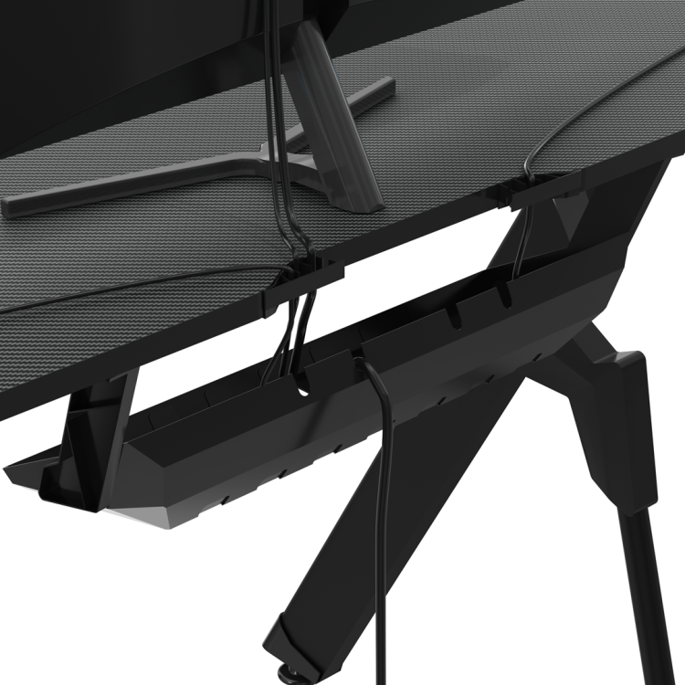 Biurko gamingowe FALCON 1.0 EKGS8110 GAMSET dla dziecka i dorosłego do grania pracy szkoły lekcji ergonomia ergonomiczne Podświetlane z podświetleniem LED stół gamingowy