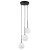 MISTY Lampa wisząca 3XG9 11018 TK Lighting Czarny Biały