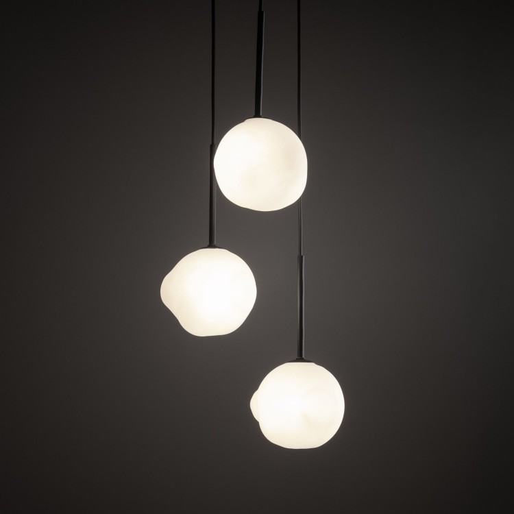 MISTY Lampa wisząca 3XG9 11018 TK Lighting Czarny Biały