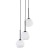 MISTY Lampa wisząca 3XG9 11018 TK Lighting Czarny Biały