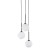 MISTY Lampa wisząca 3XG9 11018 TK Lighting Czarny Biały