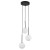 MISTY Lampa wisząca 3XG9 11018 TK Lighting Czarny Biały