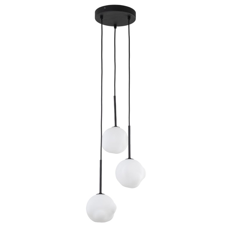 MISTY Lampa wisząca 3XG9 11018 TK Lighting Czarny Biały
