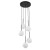 MISTY Lampa wisząca 5XG9 11019 TK Lighting Czarny Biały