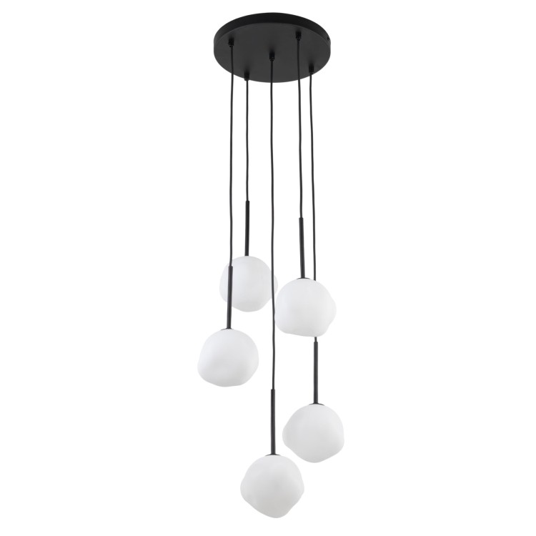 MISTY Lampa wisząca 5XG9 11019 TK Lighting Czarny Biały
