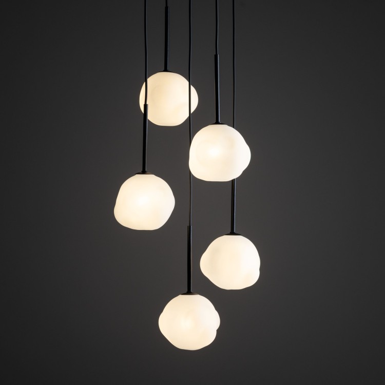 MISTY Lampa wisząca 5XG9 11019 TK Lighting Czarny Biały