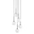 MISTY Lampa wisząca 5XG9 11019 TK Lighting Czarny Biały