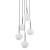 MISTY Lampa wisząca 5XG9 11019 TK Lighting Czarny Biały