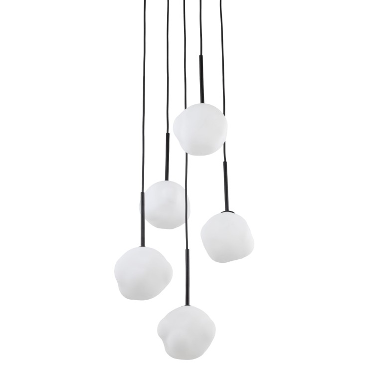 MISTY Lampa wisząca 5XG9 11019 TK Lighting Czarny Biały