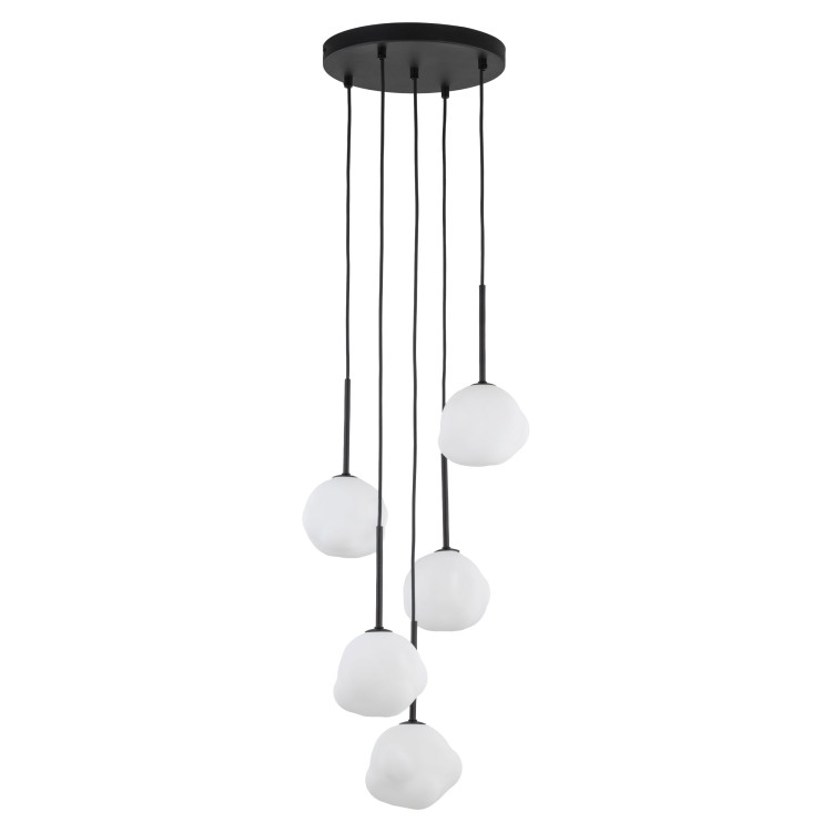 MISTY Lampa wisząca 5XG9 11019 TK Lighting Czarny Biały