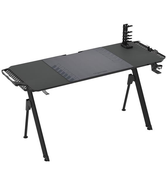 Biurko gamingowe FALCON 1.4 EKGS8111 GAMSET dla dziecka i dorosłego do grania pracy szkoły lekcji ergonomia ergonomiczne szerokie Podświetlane z podświetleniem LED stół gamingowy