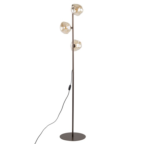 LAVA BROWN Lampa podłogowa 3XG9 16150 TK Lighting Brąz Koniak