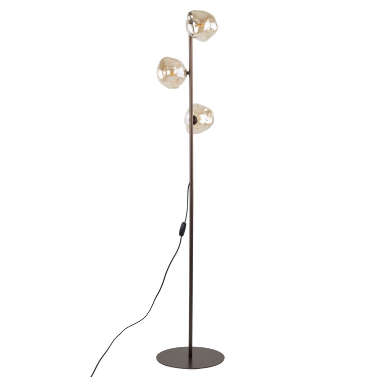 LAVA BROWN Lampa podłogowa 3XG9 16150 TK Lighting Brąz Koniak