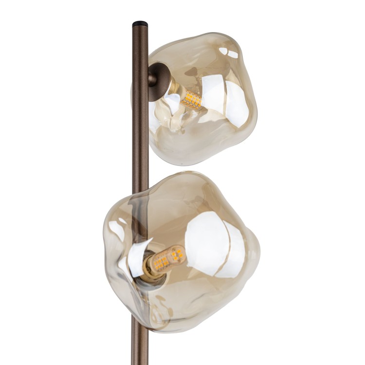 LAVA BROWN Lampa podłogowa 3XG9 16150 TK Lighting Brąz Koniak