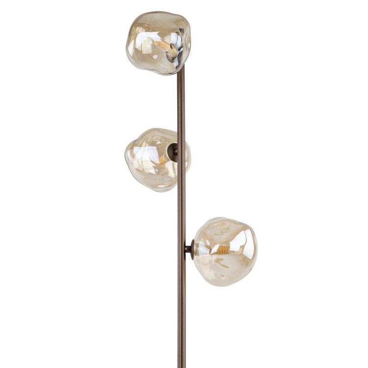 LAVA BROWN Lampa podłogowa 3XG9 16150 TK Lighting Brąz Koniak