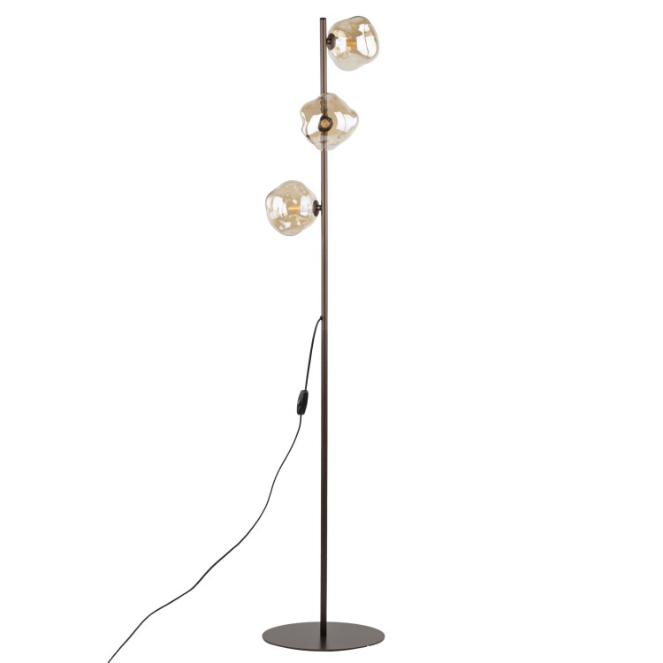 LAVA BROWN Lampa podłogowa 3XG9 16150 TK Lighting Brąz Koniak