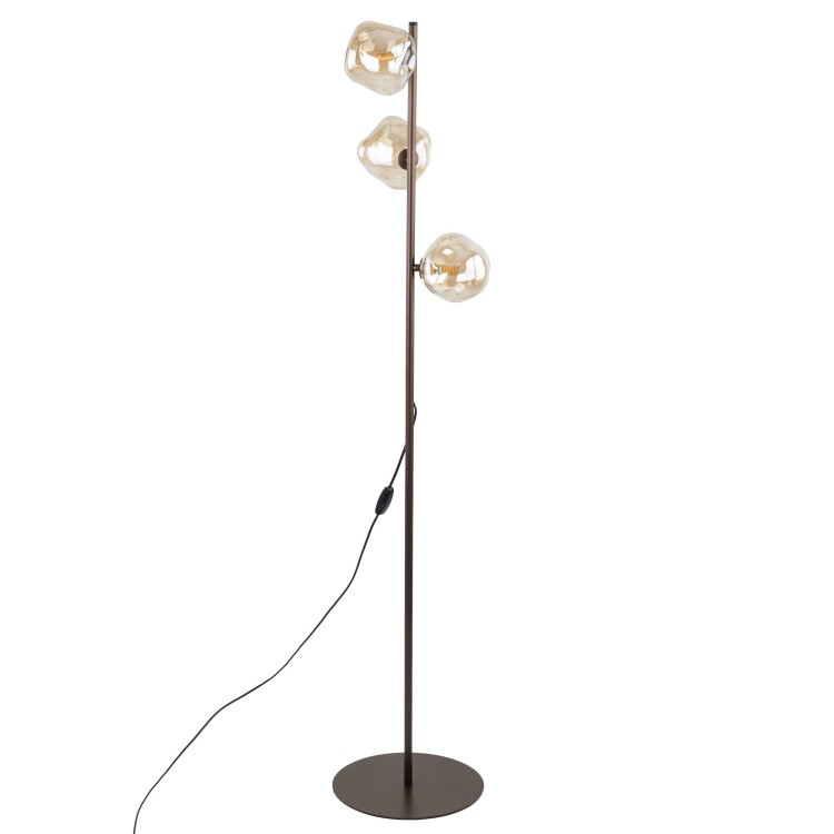 LAVA BROWN Lampa podłogowa 3XG9 16150 TK Lighting Brąz Koniak