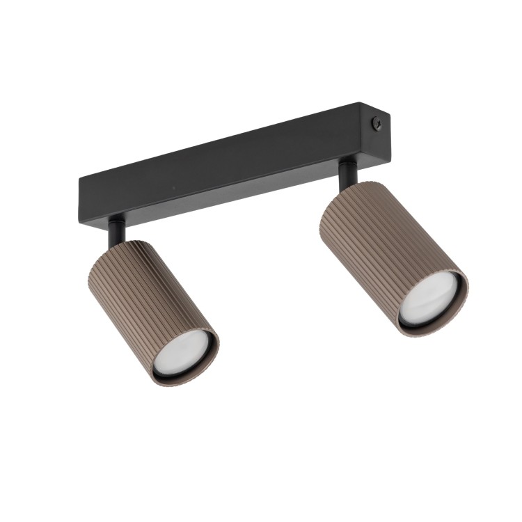 TUNE BROWN 2XGU10 16147 TK Lighting Czarny Brązowy