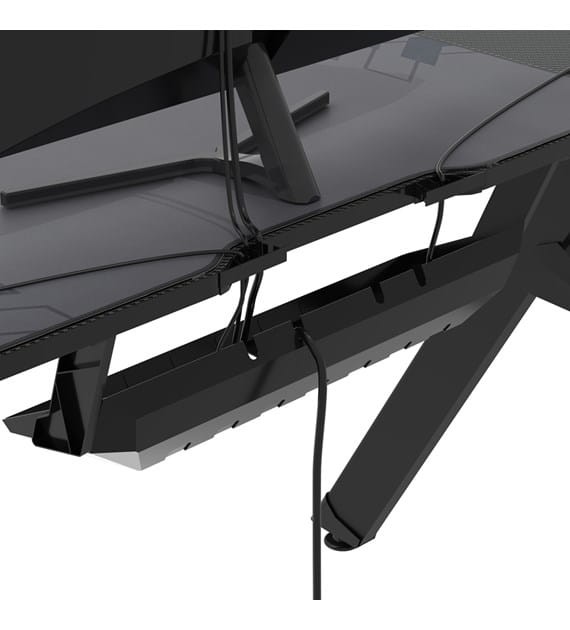 Biurko gamingowe FALCON 1.4 EKGS8111 GAMSET dla dziecka i dorosłego do grania pracy szkoły lekcji ergonomia ergonomiczne szerokie Podświetlane z podświetleniem LED stół gamingowy