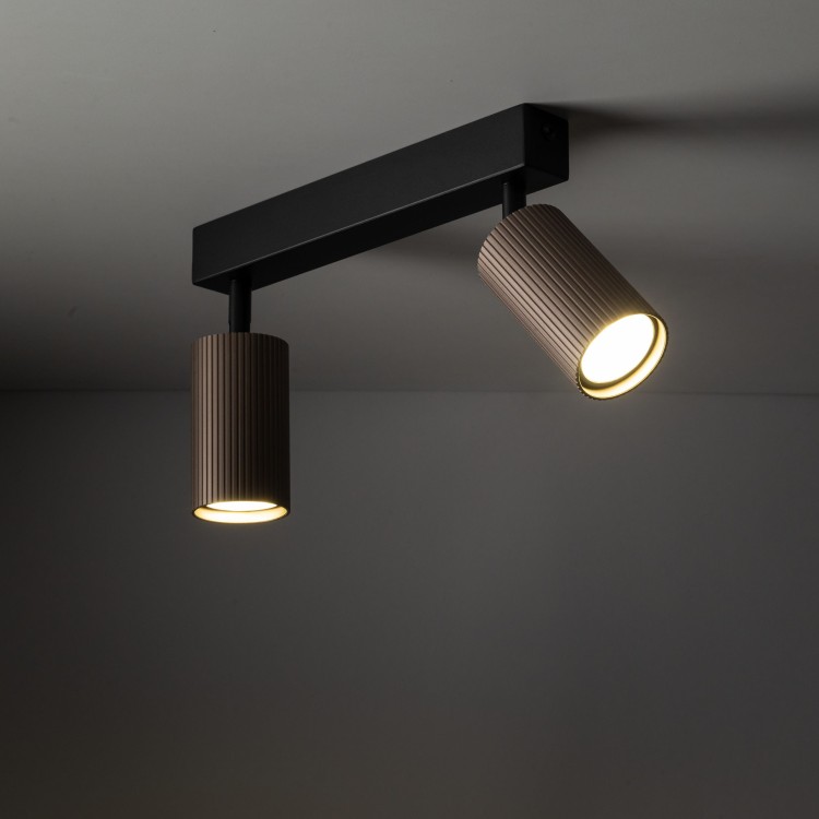 TUNE BROWN 2XGU10 16147 TK Lighting Czarny Brązowy