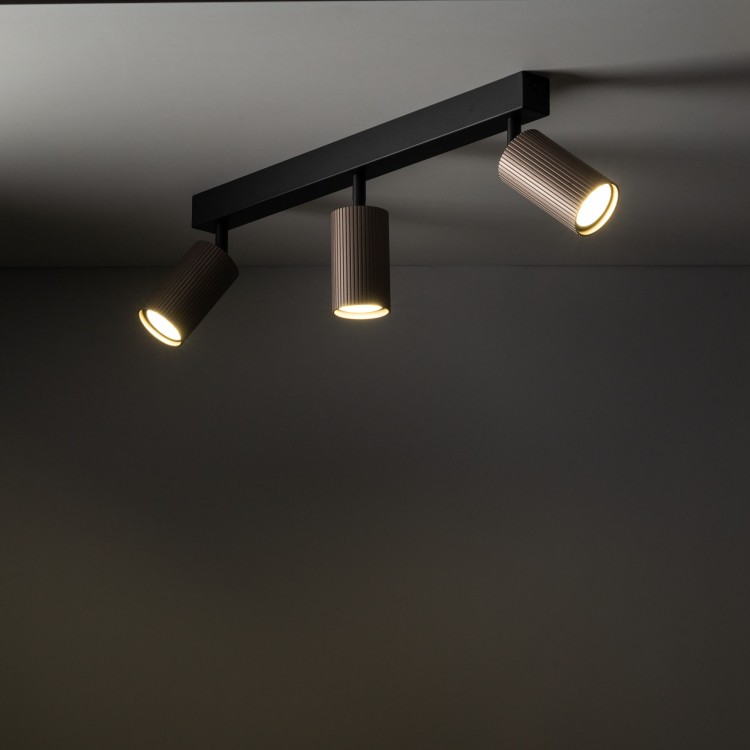 TUNE BROWN 3XGU10 16148 TK Lighting Czarny Brązowy
