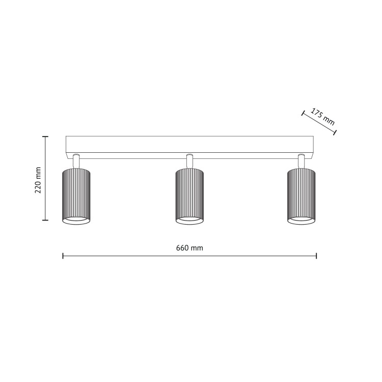 TUNE BROWN 3XGU10 16148 TK Lighting Czarny Brązowy