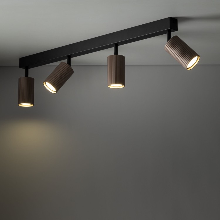 TUNE BROWN 4XGU10 16149 TK Lighting Czarny Brązowy