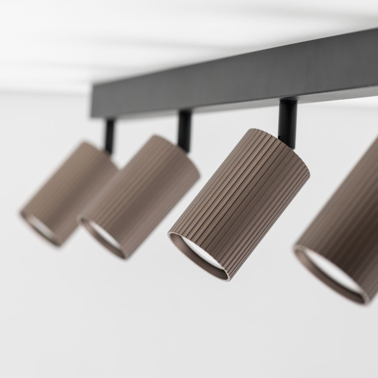 TUNE BROWN 4XGU10 16149 TK Lighting Czarny Brązowy