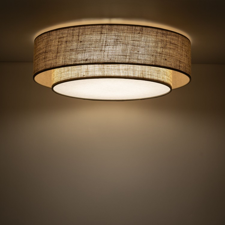 CALISTO JUTA Lampa sufitowa 4 500 11046 TK Lighting Biały Brązowy