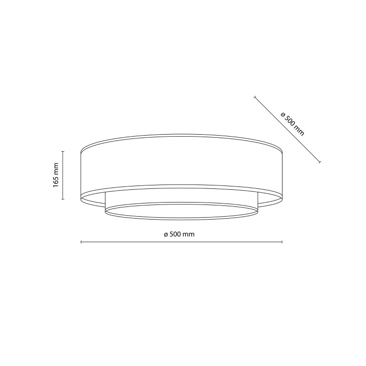 CALISTO JUTA Lampa sufitowa 4 500 11046 TK Lighting Biały Brązowy