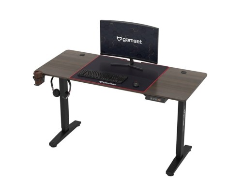 Biurko pneumatyczne gamingowe CONTROL 1.4 EKGS8109 GAMSET z regulacją wysokości dla dziecka i dorosłego do grania pracy siedzącej i stojącej szkoły lekcji ergonomia ergonomiczne stół gamingowy