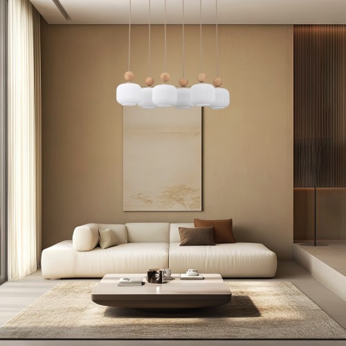 BALLO Lampa wisząca 6XE14 11052 TK Lighting Sabia Biały