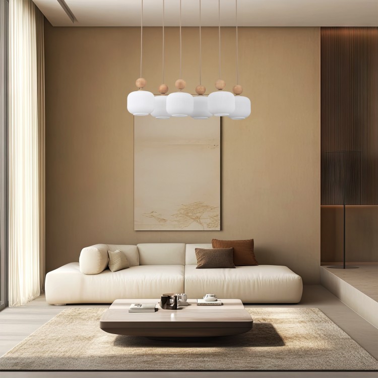 BALLO Lampa wisząca 6XE14 11052 TK Lighting Sabia Biały