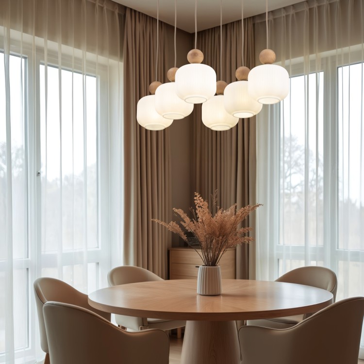 BALLO Lampa wisząca 6XE14 11052 TK Lighting Sabia Biały